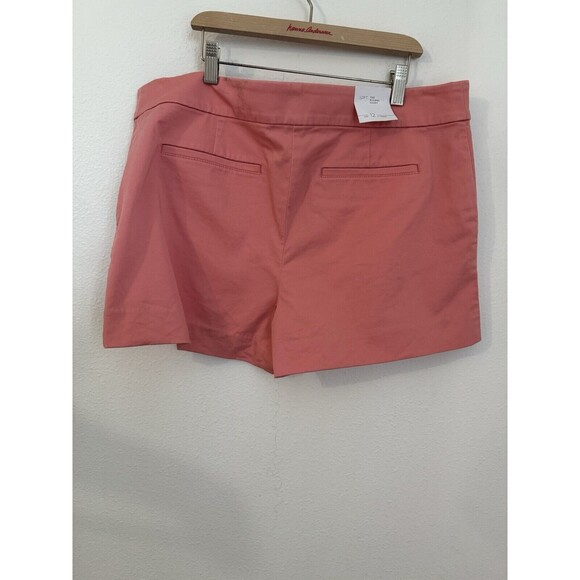 NEW Ann Taylor Loft The Riviera Short Shorts Women's 12 Orange Pink Coral Flaw - Picture 3 of 8